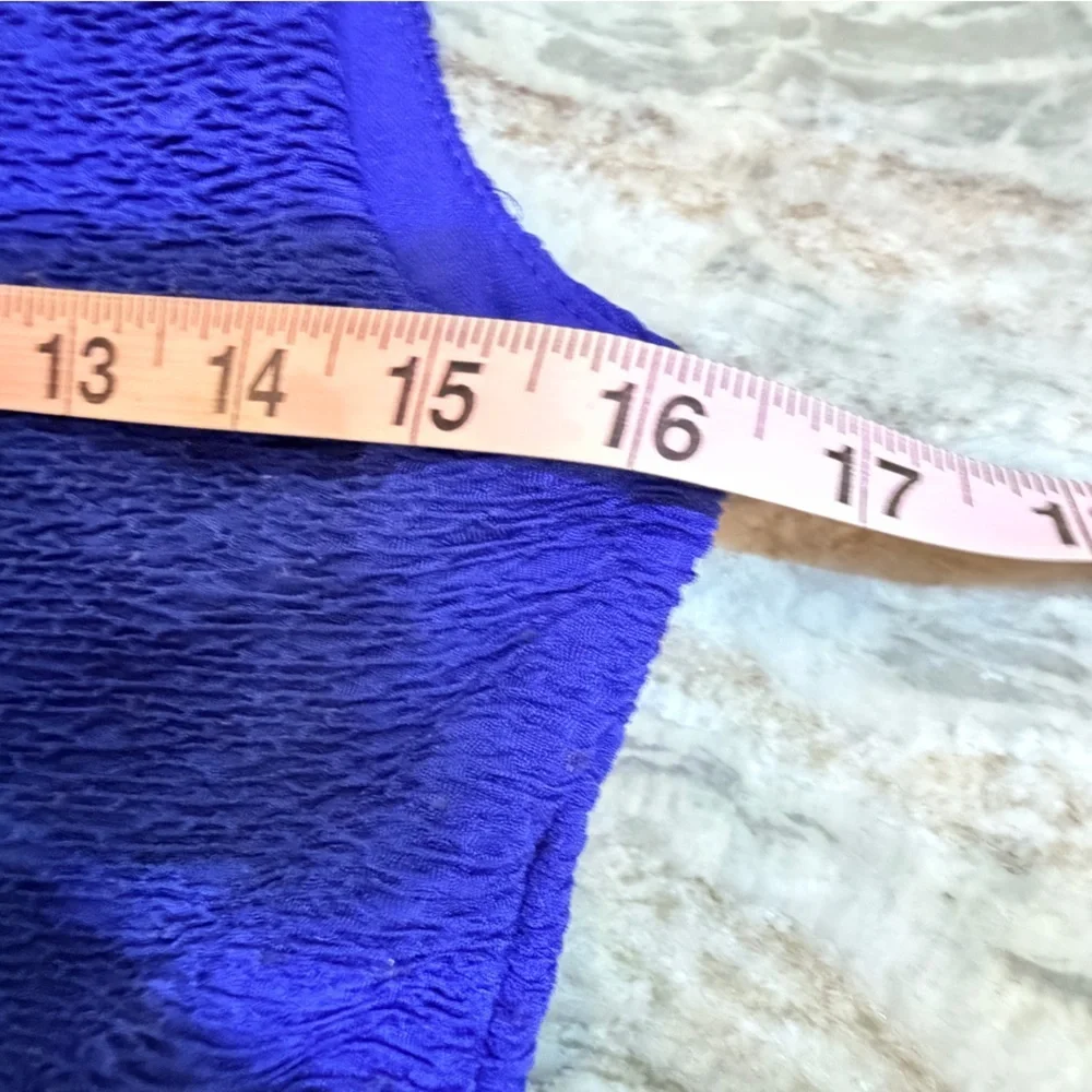 Knit Works Girls Dress Size 14.5 Royal Blue Textured Fit Flare Party Dress